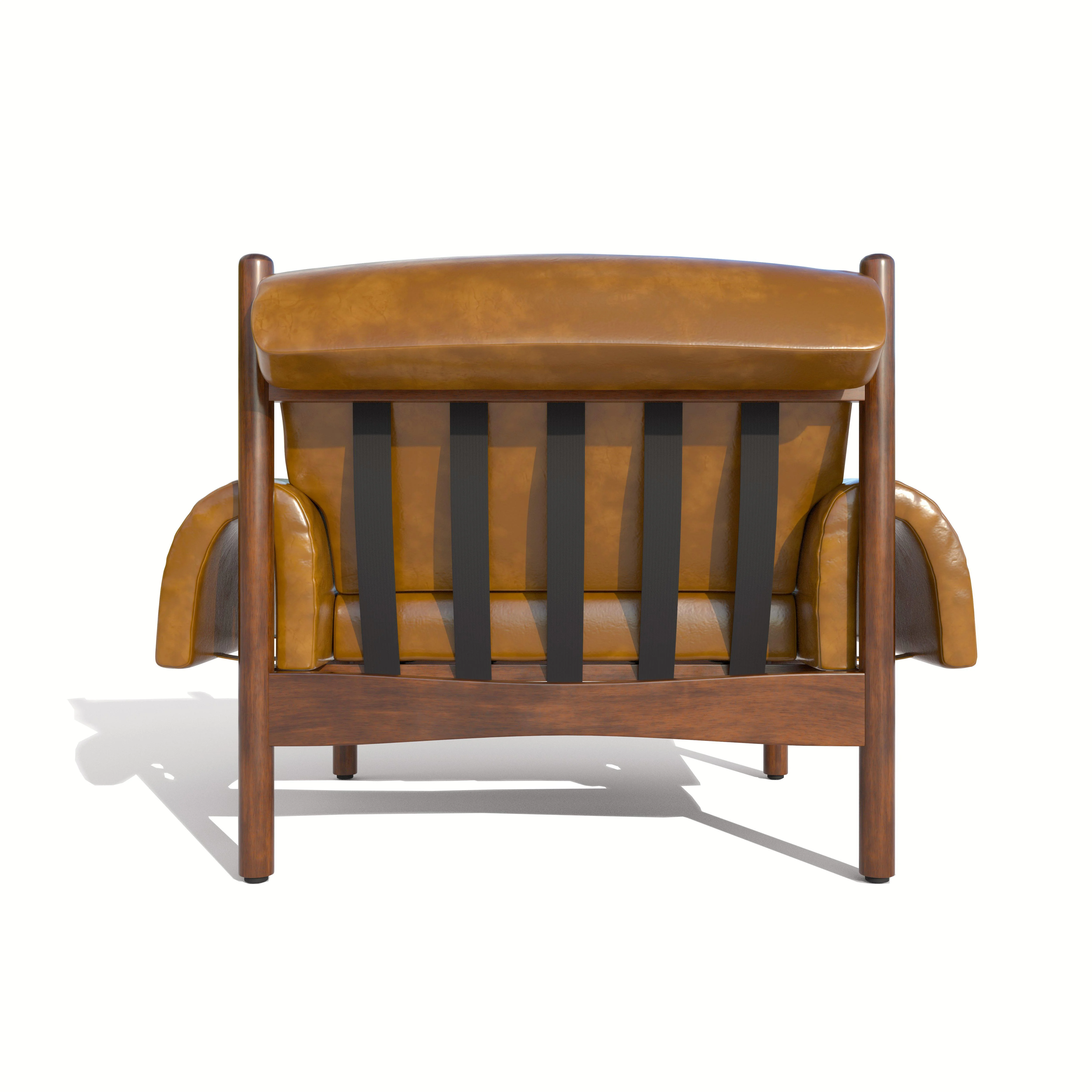 Rustic Accent Chair Vintage  Chairhigh density foam Mid Century Tall Back Chair with Arms Solid Wood Legs for Reading Living Room Bedroom Waiting Room (Brown)
