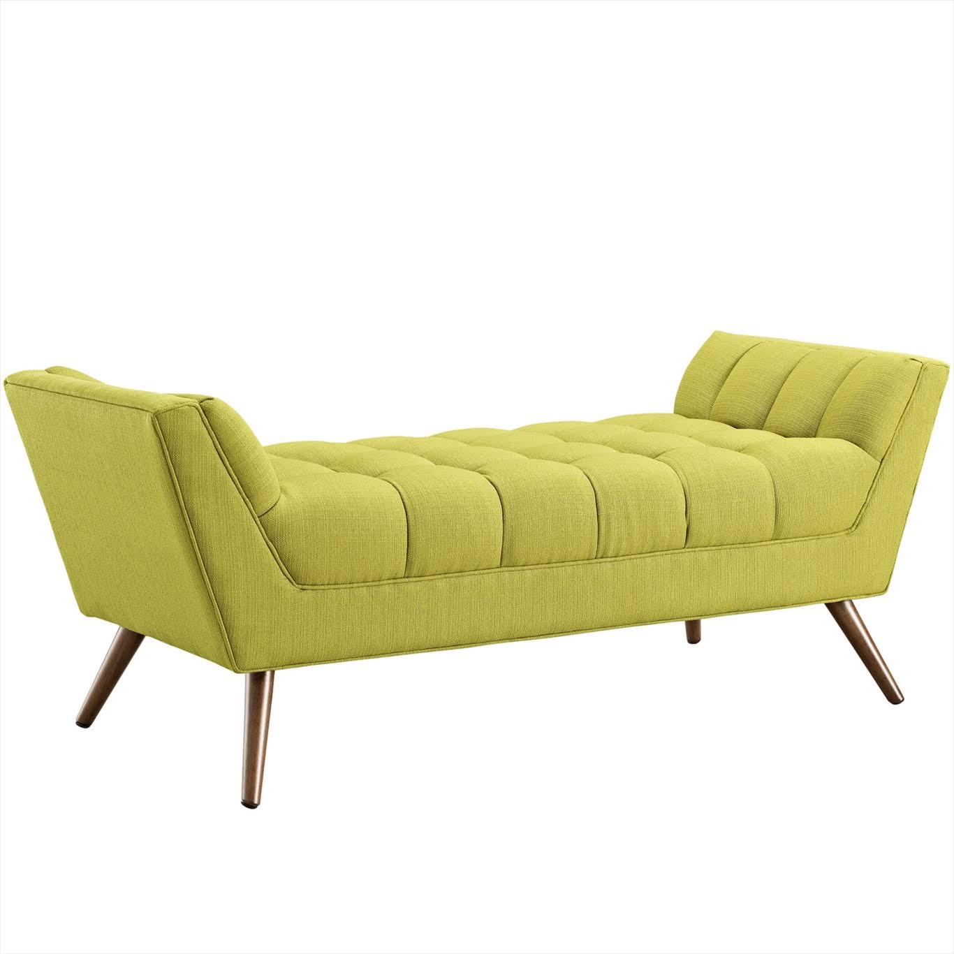 Modway Response Fabric Bench, Medium, Wheatgrass
