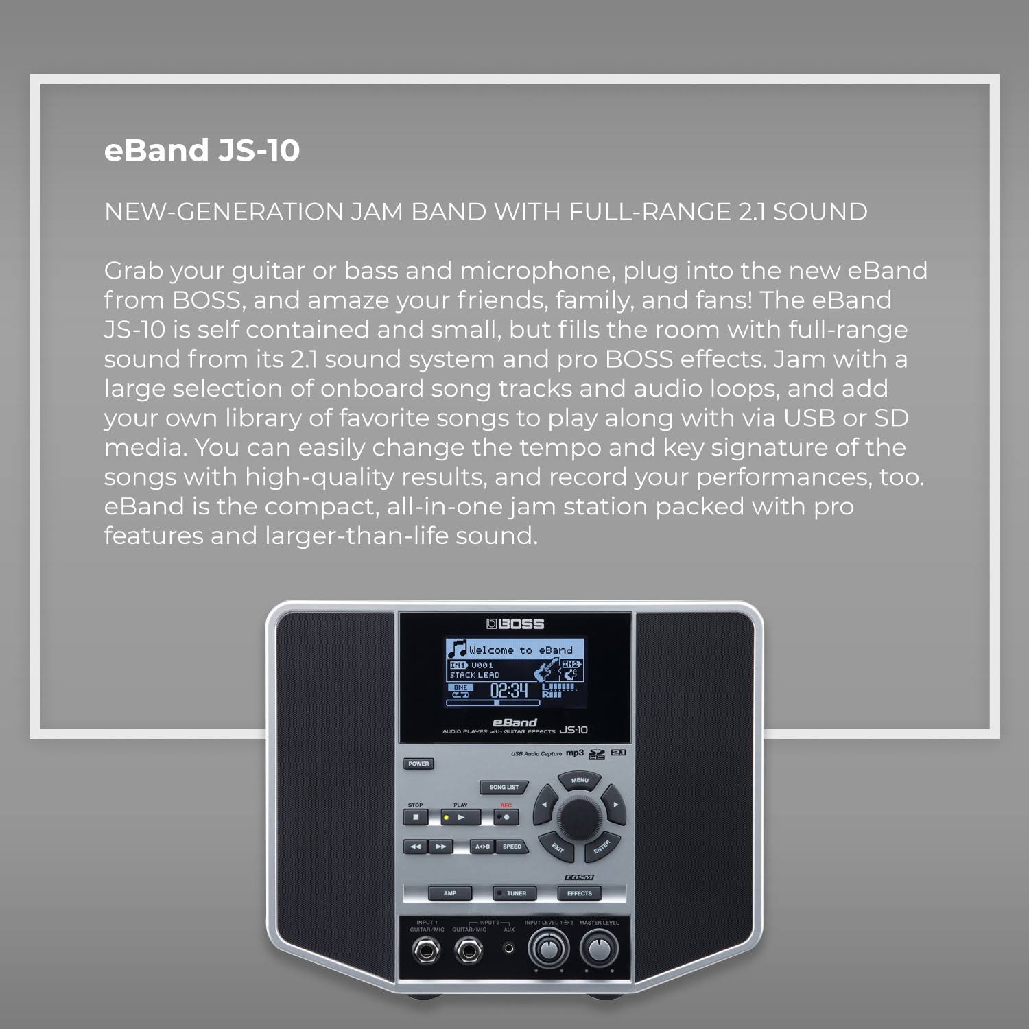 Boss JS-10 eBand Audio Player with Guitar Effects