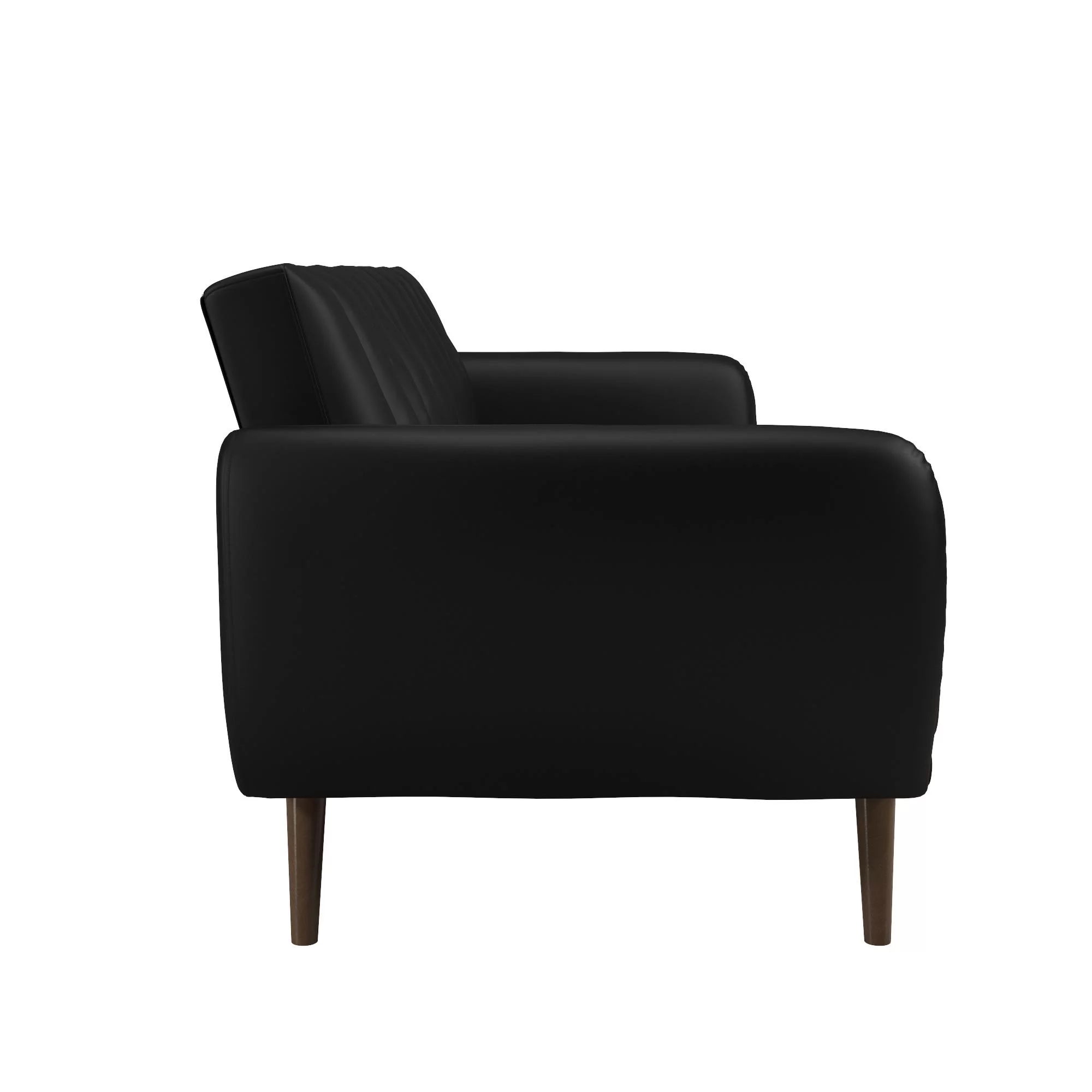Novogratz Brittany Futon, Black Faux Leather
