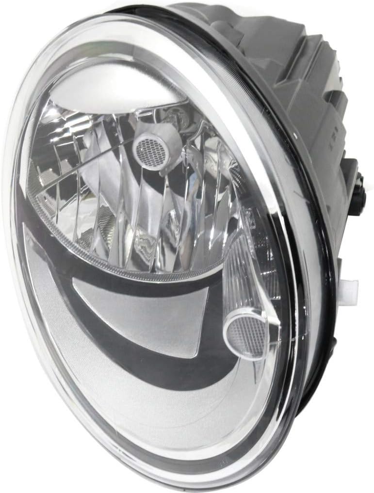For Volkswagen Beetle Headlight Assembly 2012 13 14 15 16 2017 Pair Driver and Passenger Side Halogen CAPA Certified