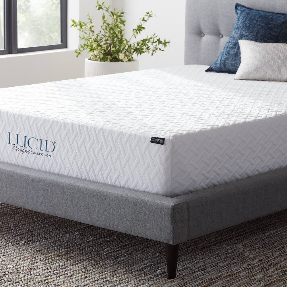 Lucid Comfort Collection 10-Inch Gel Memory Foam Mattress - Mulitple Options Plush 10in Mattress Only