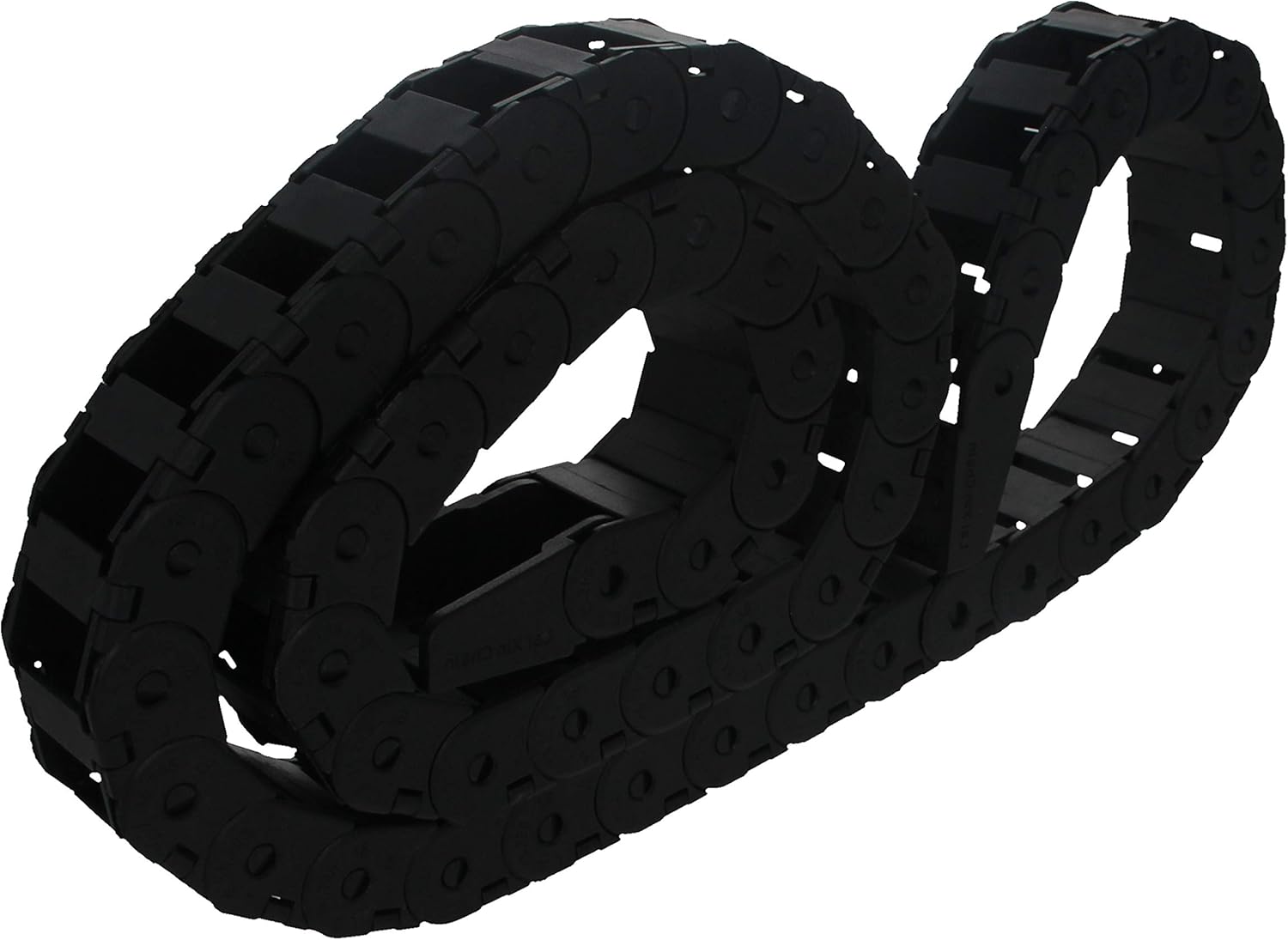 Fielect Drag Chain Cable Carrier Open Type with End Connectors R100 35X100mm 1 Meter Plastic for Electrical CNC Router Machines Black 1Pcs