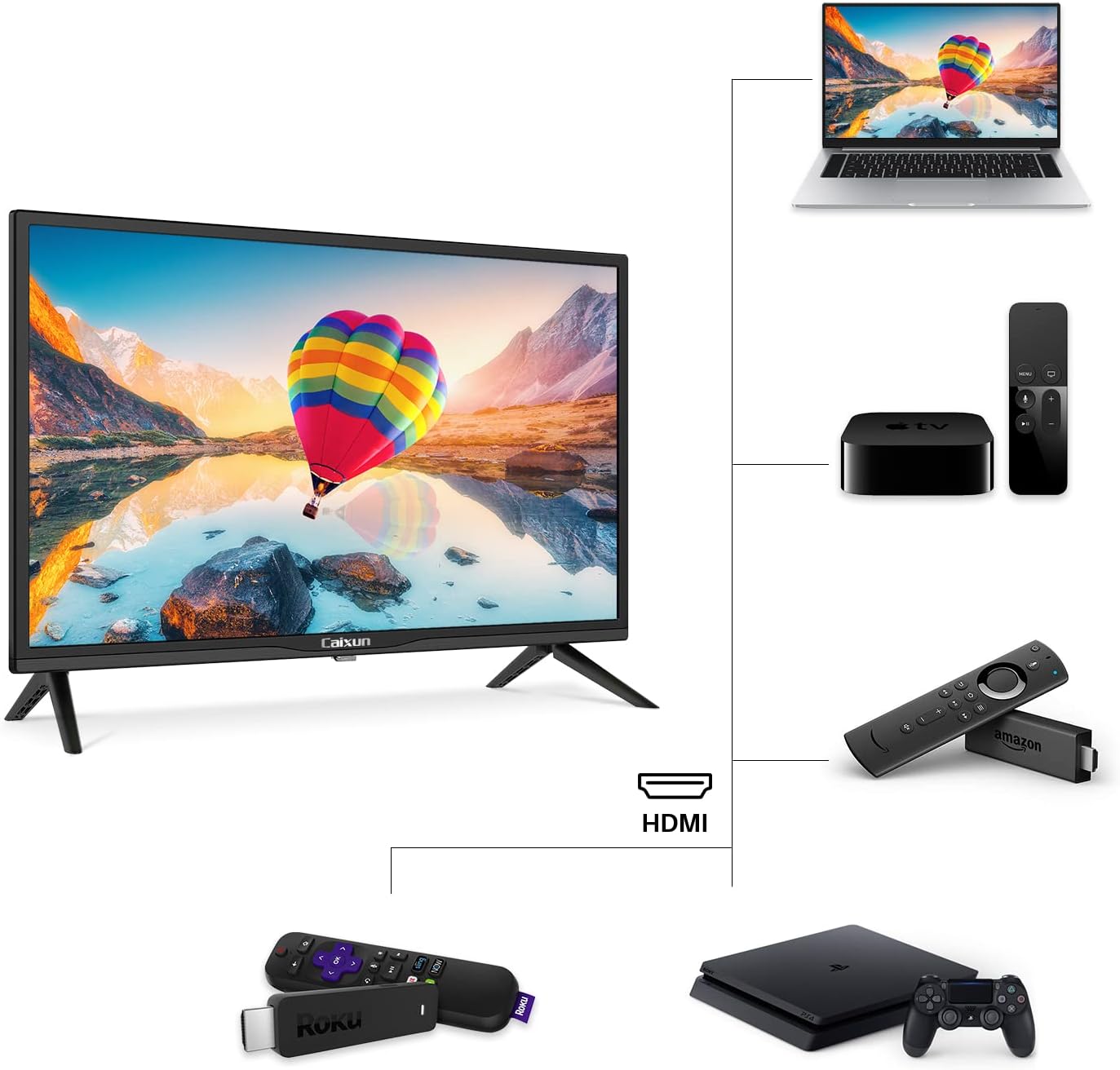 Caixun EC50S1A, 50 inch 4K UHD HDR LED Smart Android TV with Google Assistant (Voice Control), Screen Share, HDMI, USB, Wi-Fi, Bluetooth(2021 Model)
