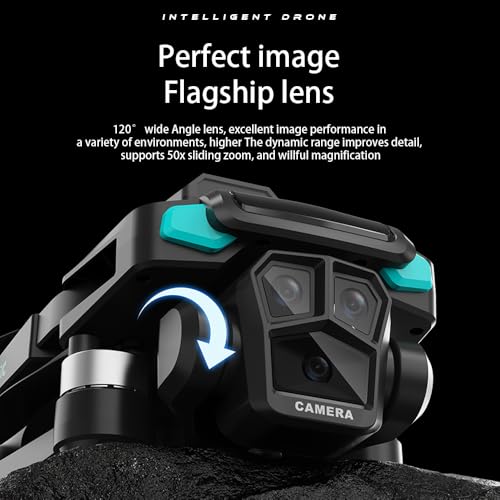 Drone For Adult,4.5" Screen,5G Remote Controller With Camera,6K HD Camera FPV Live Video,Altitude Hold Gesture Selfie One Key Take Off Landing 3D Flips Waypoint Fly Drone (2 Batteries)