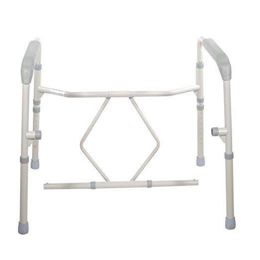 Healthline Heavy Duty Commode Bariatric, Medical Bedside Folding Bariatric Commode Chair Toilet for Elderly Seniors Disabled, Wi