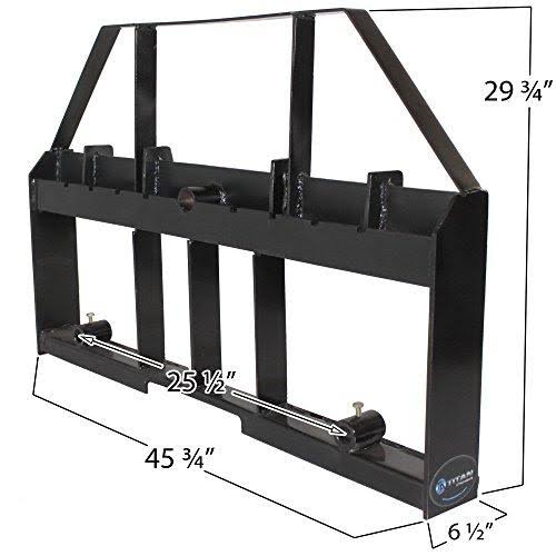 Titan Attachments 60x22 Skid Steer HD Pallet Fork Attachment 5500 lb Capacity Quick Tach Tractor