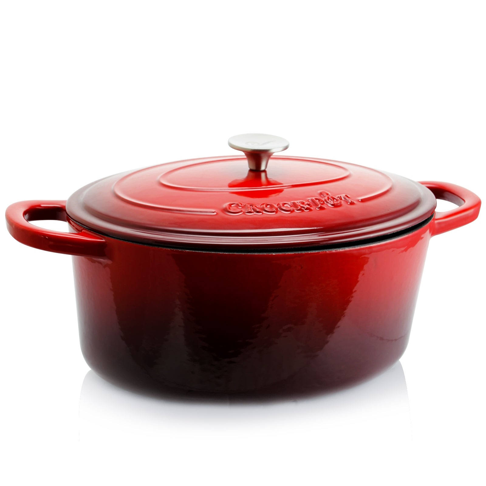 Crock-pot Artisan 7 qt Dutch Oven - Oval - Scarlet Red - Cast Iron