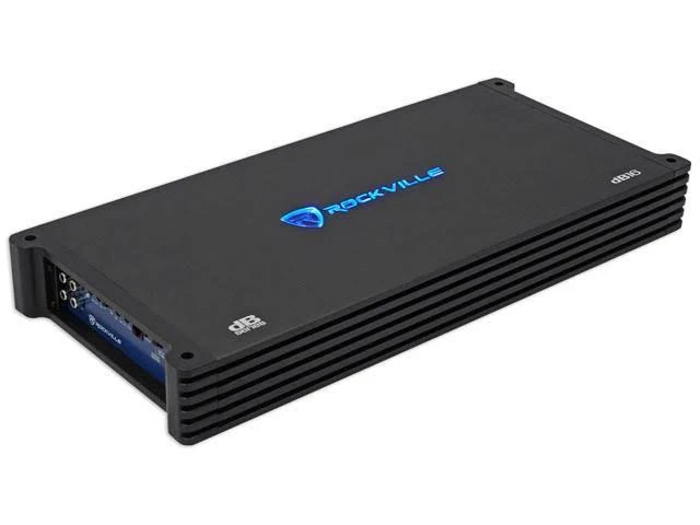 Rockville DB16 8000 Watt/4000w RMS Mono Class D 2ohm Car Audio Amplifier+Amp Kit