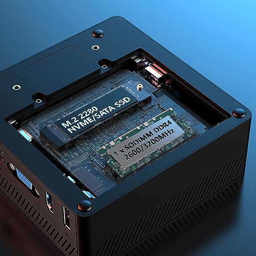 Fanless Mini PC Windows11 Pro 12th Intel Alder Lake-N100 Upto 3.4GHz,TDP 6W,Dual LAN Desktop Mini Computer 8/16GB DDR4 256/512GB NVMe SSD,4K Triple Display/BT 5.2/USB 3.0