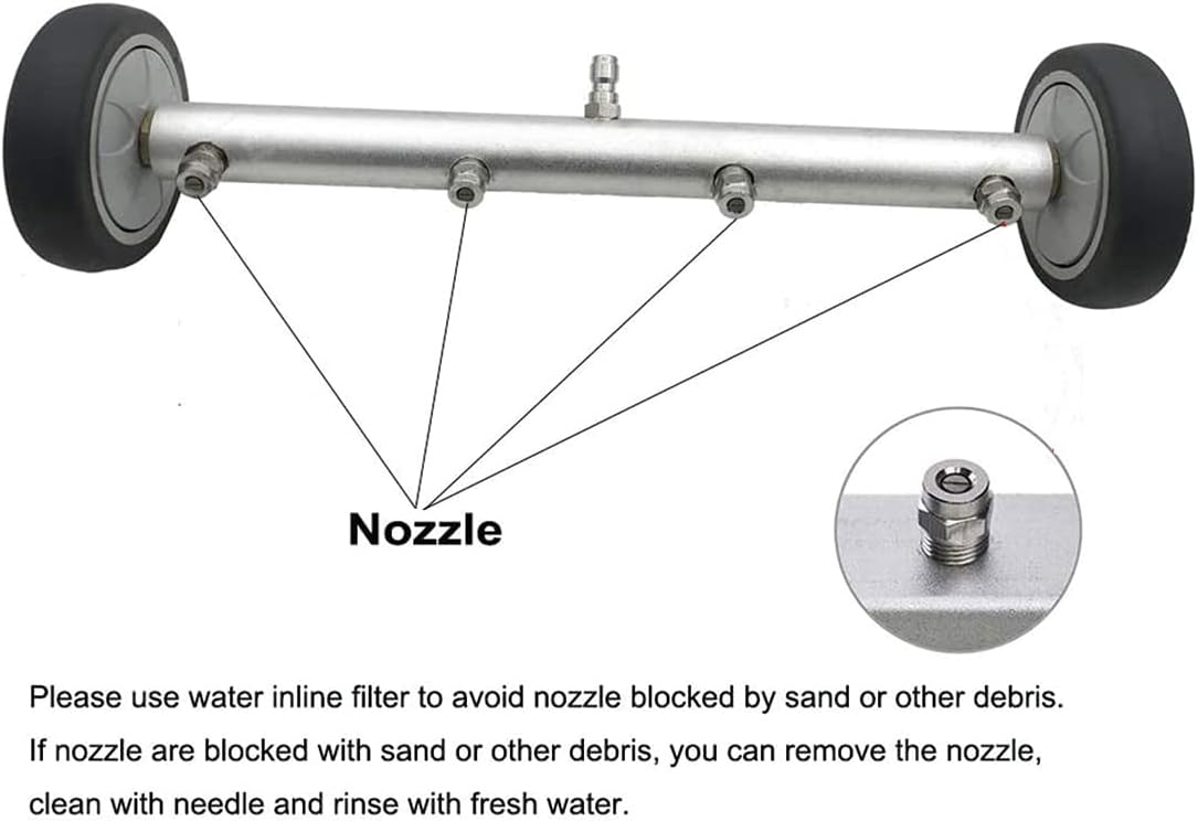SZWENXIN Dual-Purpose Undercarriage Pressure Washer Cleaner Underbody Car Washer Water Broom 16 Inch Undercarriage Washer 4000 PSI with Cleaning Gloves