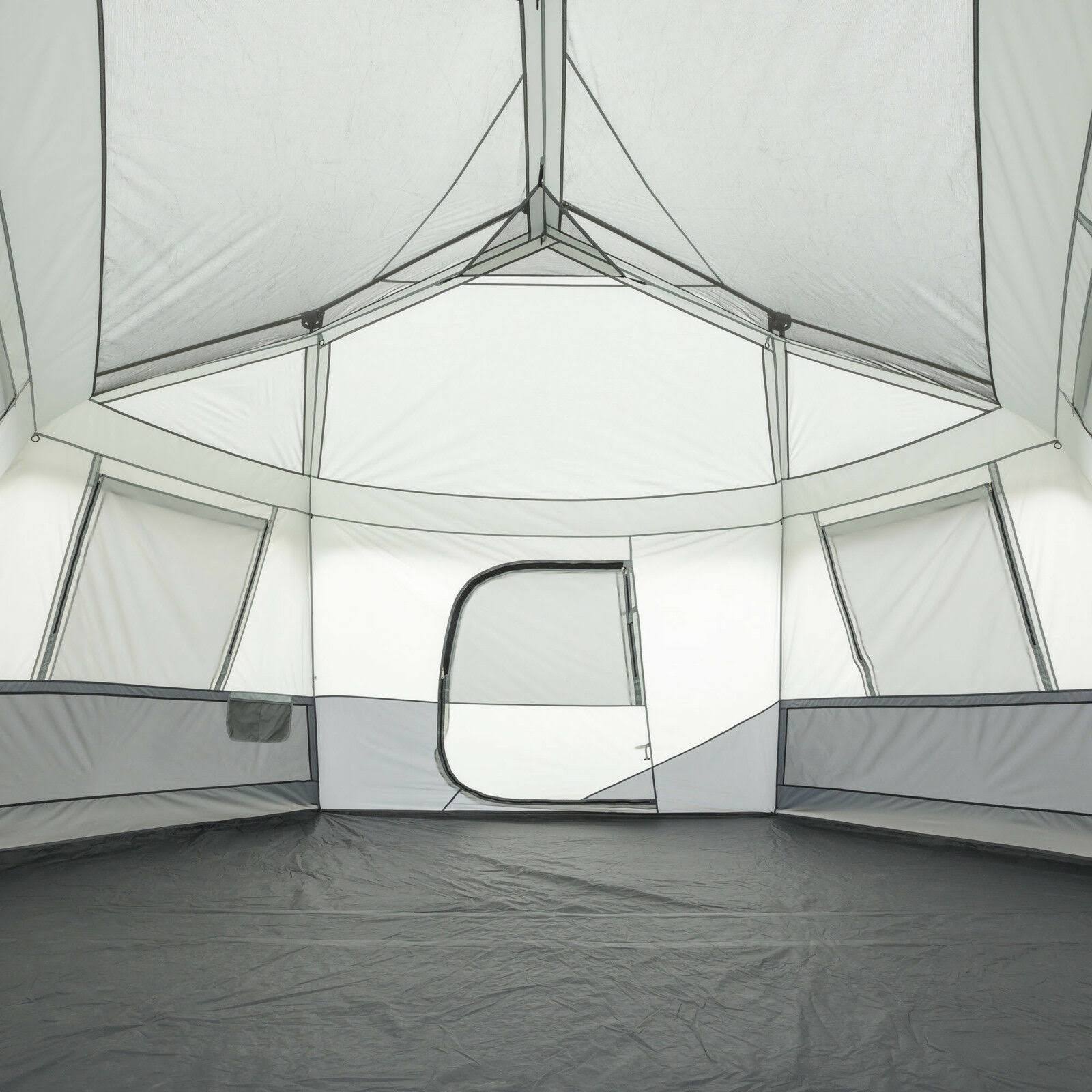 Ozark Trail 17& x 15& Person Instant Hexagon Cabin Tent, Sleeps 11