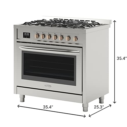 KoolMore Professional Range Stove, Rapid Convection Oven, and Digital Timer, Stainless-Steel Appliance