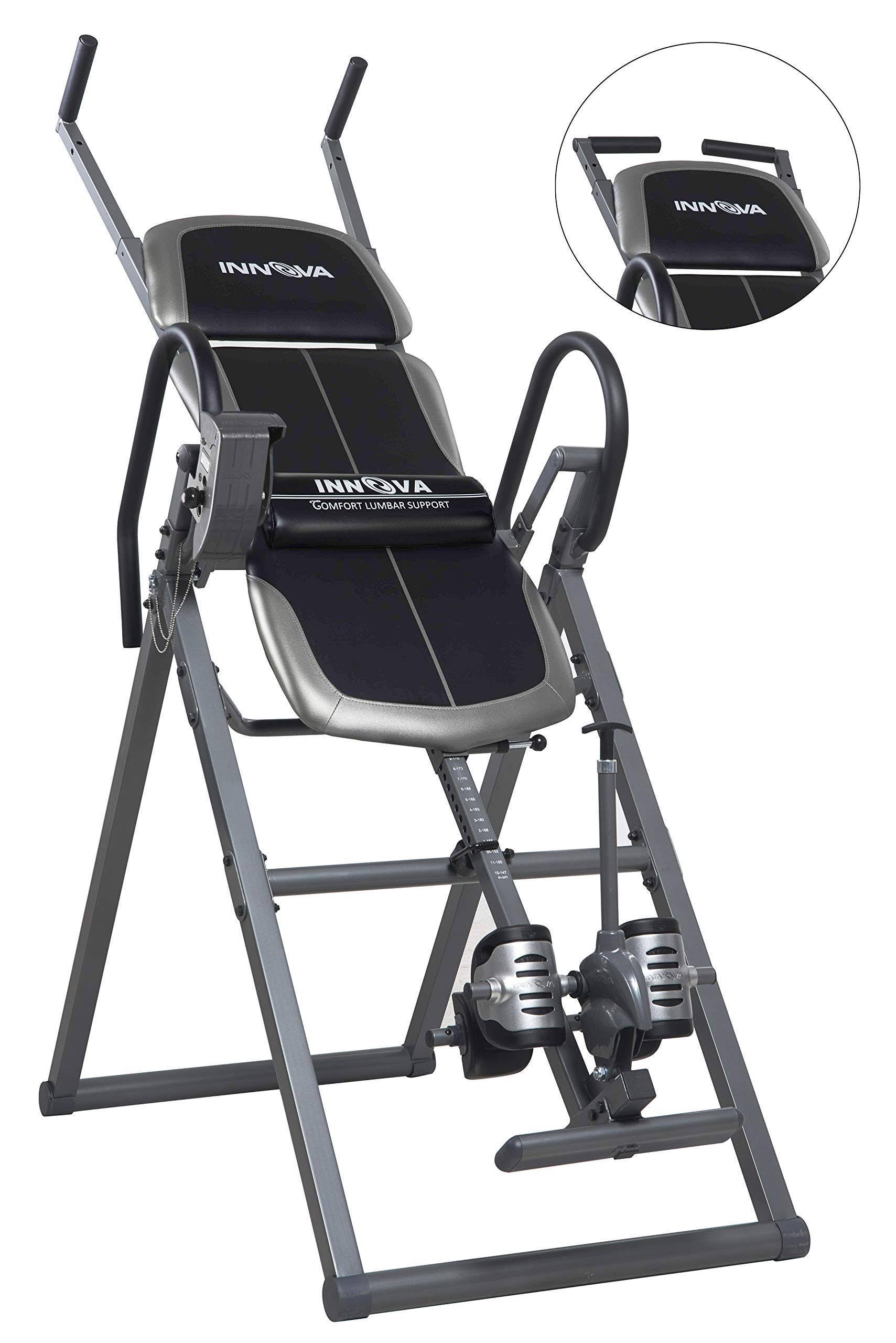 Innova Itx1200 Inversion Table with Adjustable Stretch Bars for Optimal Slope Inversion and Full Body Stretch