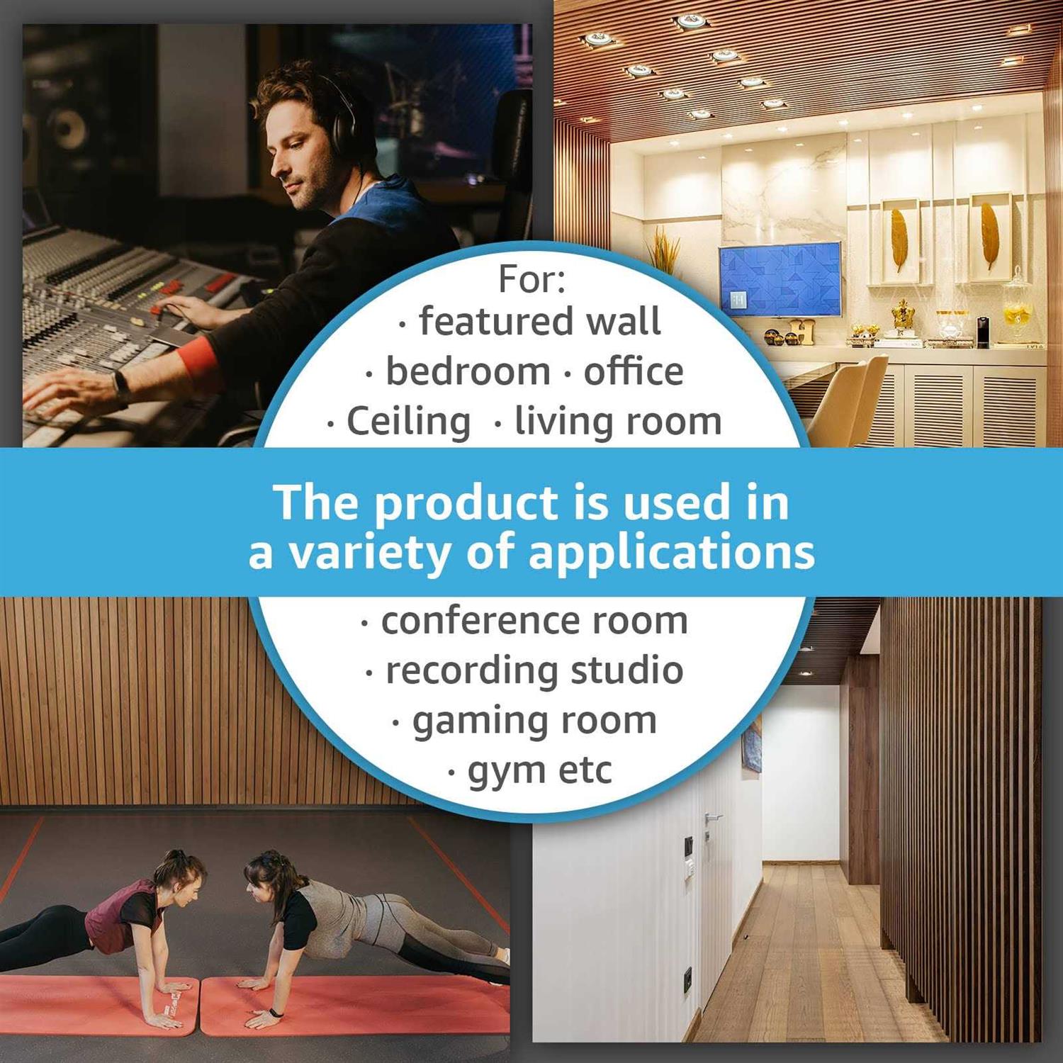 Art3d 2 Wood Slat Acoustic Panels for Wall and Ceiling - Shop Hardware Tools Online Store