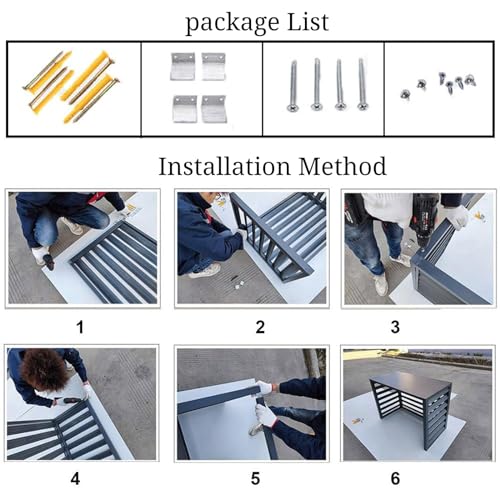 Air Conditioner Covers Aluminum Mini split cover Decorative AC Unit Cover Outdoor Air Conditioner Privacy Fence for All Weather