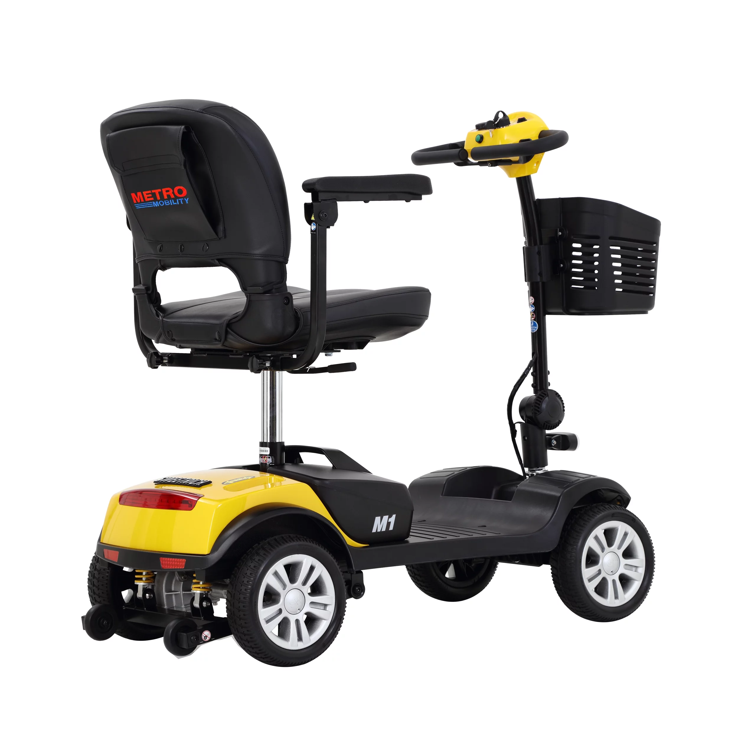 Compact Mobility Scooters for Senior, SEGMART Heavy Duty Electric Scooters with 300W Motor, Motorized Scooter with Detachable Basket, Outdoor Scooter With Anti-Tip wheel, Red, SS130