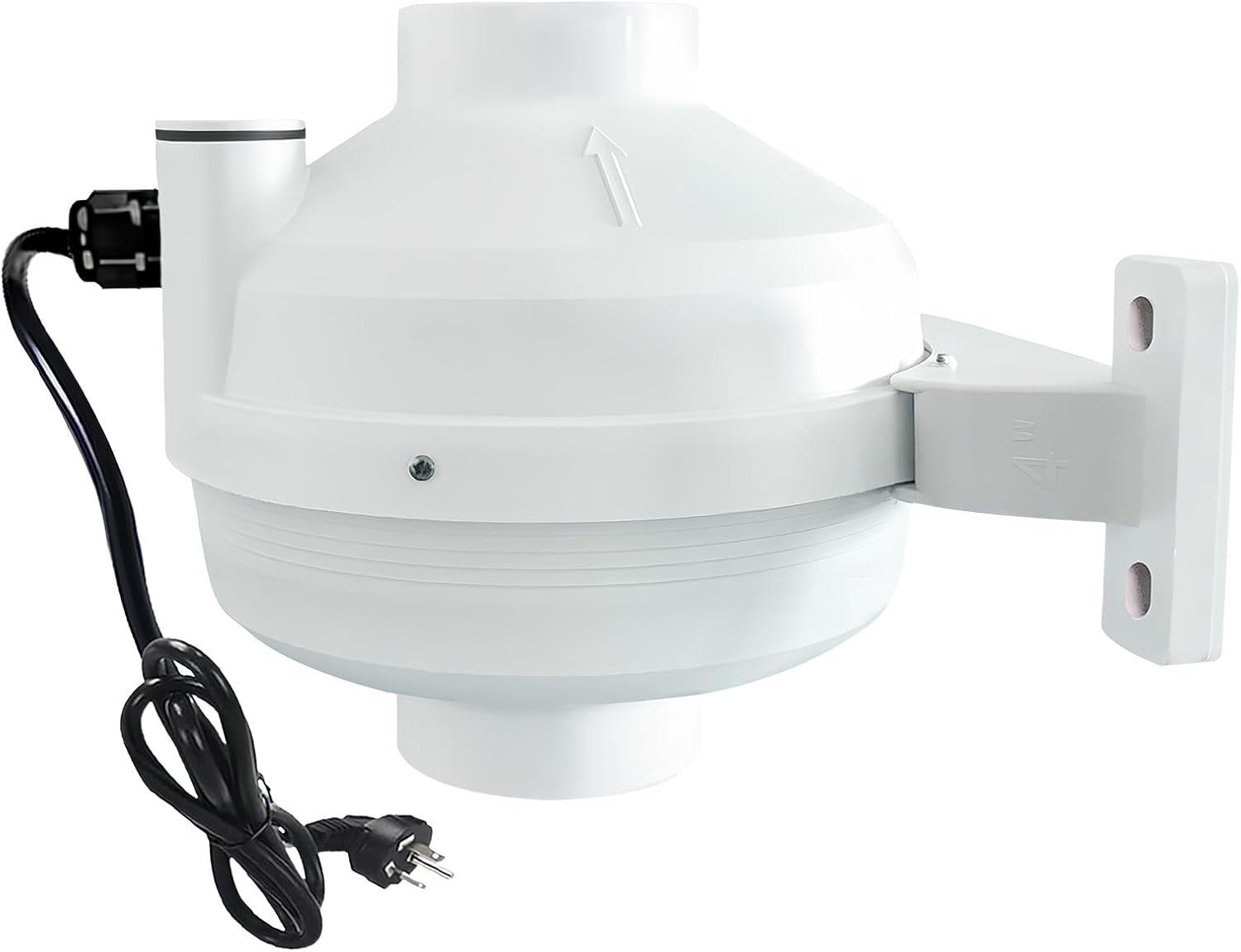 4 Inch Radon Fan, Quiet 260CFM Radon Mitigation System Inline Duct Fan IP67 Waterproof, High Airflow Electric Exhaust Fan for Indoor Outdoor Ventilation