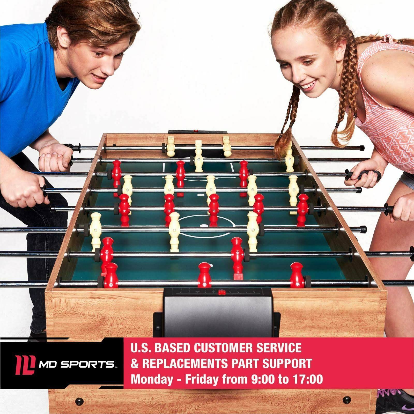 MD Sports 48 inch 3 in 1 Combo Game Table, Pool, Hockey, Foosball, Accessories Included