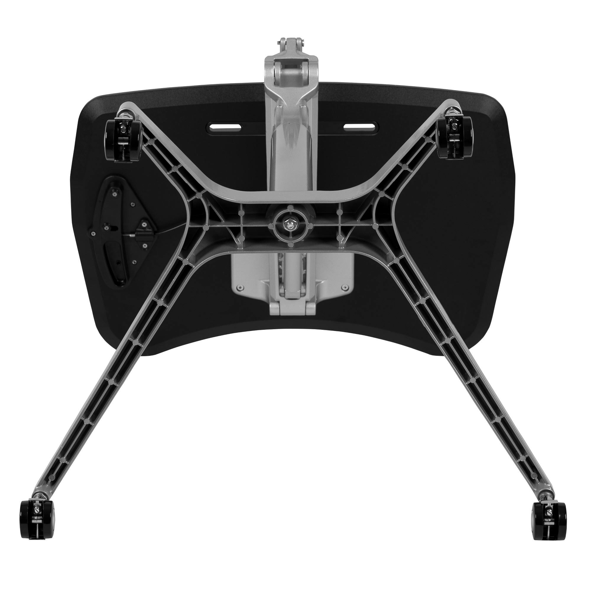 Flash Furniture Mobile Sit-Down Stand-Up Black Computer Ergonomic Desk with 28.25x22W Top - Adjustable Range 29x22- 41x22