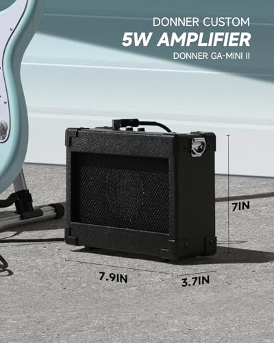 DONNER DST-80 Electric Guitar 39” Beginner Electric Guitar Kit with Amp, Classic SSS Pickup Complete with Gig Bag, Tuner, Capo, Strap, Picks, and Free Online Lessons