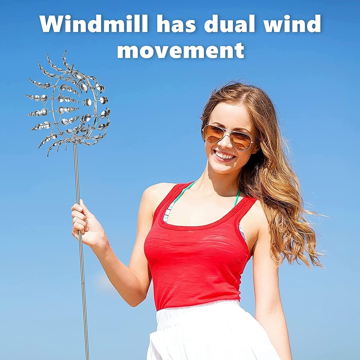 Yunsuelo Magical Metal Windmills Unique and Magical Wind Spinners , 3D Wind Spinners, Kinetic Wind Spinner Solar, Wind Spinners for Yard and Garden, Wind Catchers Metal Outdoor Patio