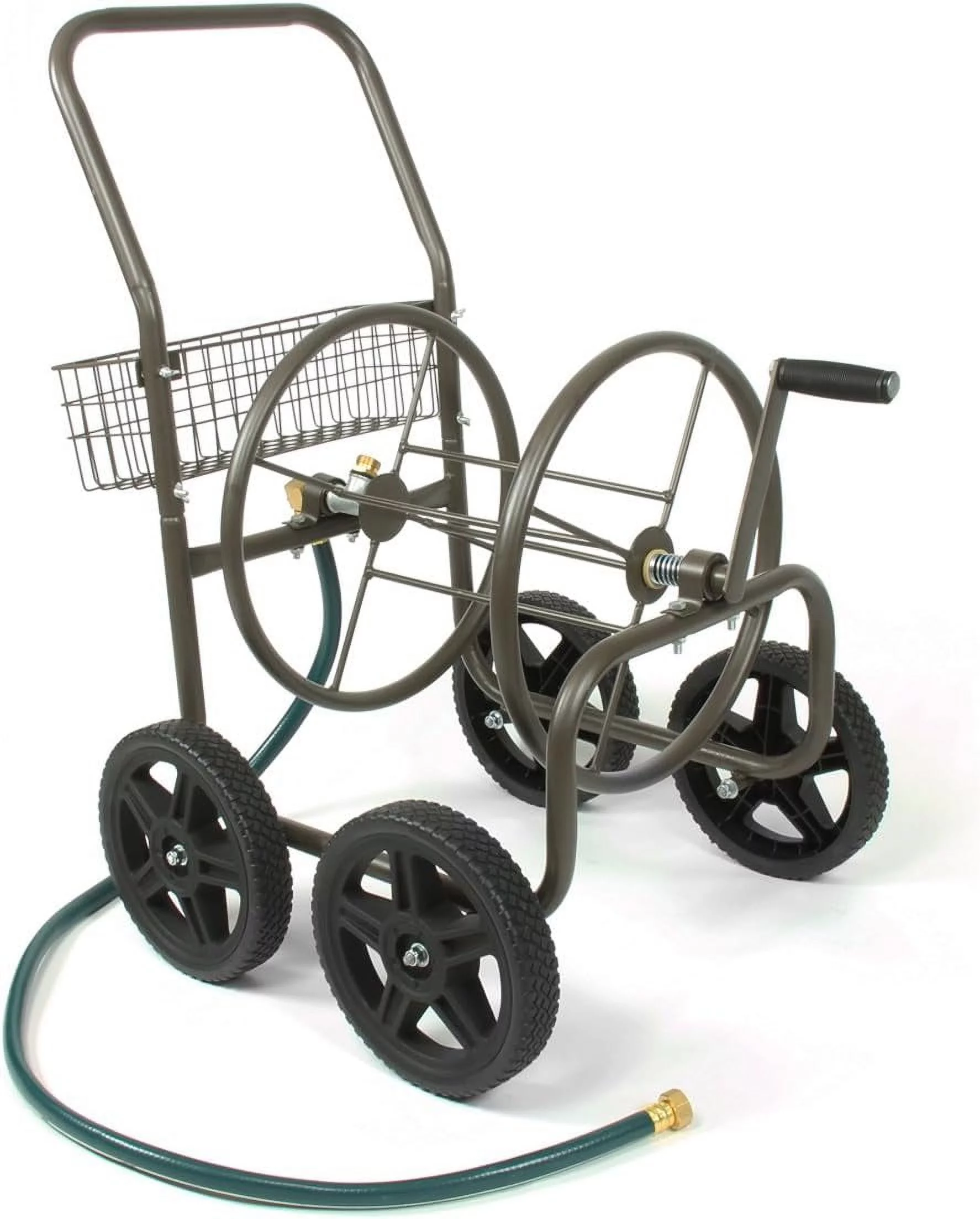 Garden 871-S Residential Grade 4-Wheel Garden Hose Reel Cart, Holds 250-Feet Of 5/8-Inch Hose - Bronze - Curated Treasures Market