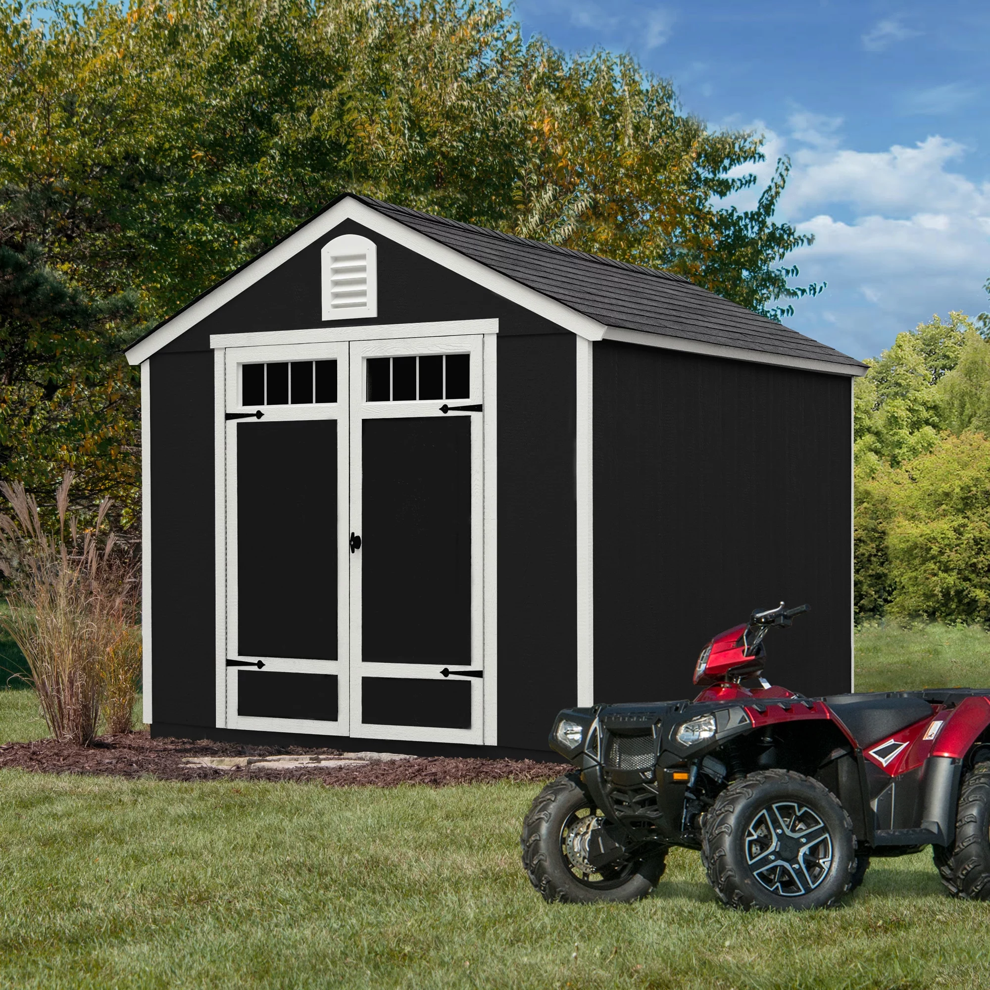 Handy Home Products Greenbriar 8 ft. x 12 ft. Wood Storage Shed - Curated Treasures Market