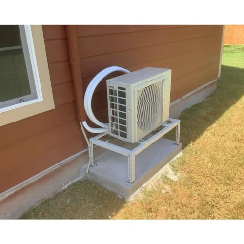 exproyzk Heavy Duty Ground Stand Bracket for Split Air Conditioner and Heat Pump, Air Conditioner Bracket for Outdoor AC Unit, Heavy Duty Condenser Stand Base, Adjustable