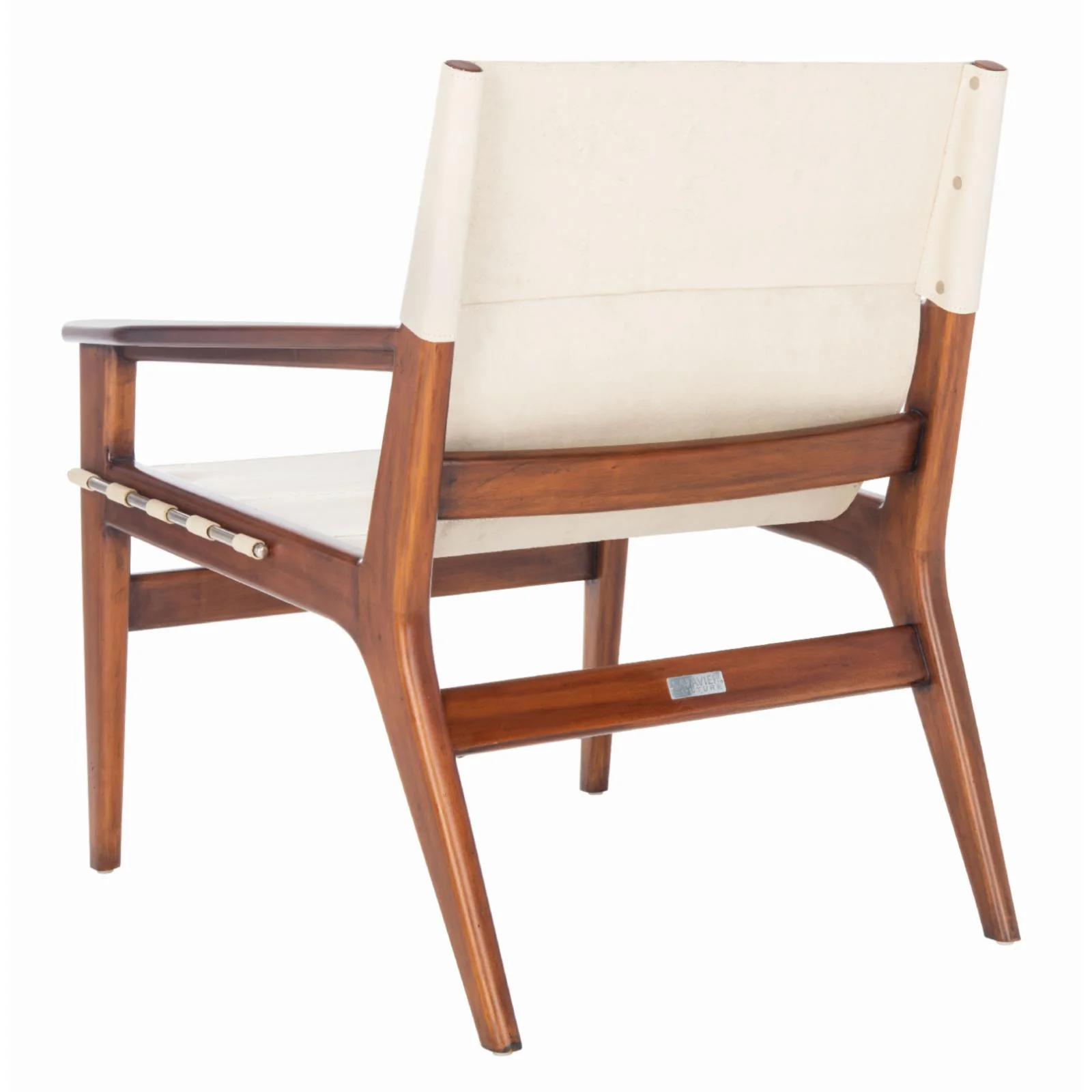 SAFAVIEH Couture Culkin Modern Leather Solid Sling Chair, Brown