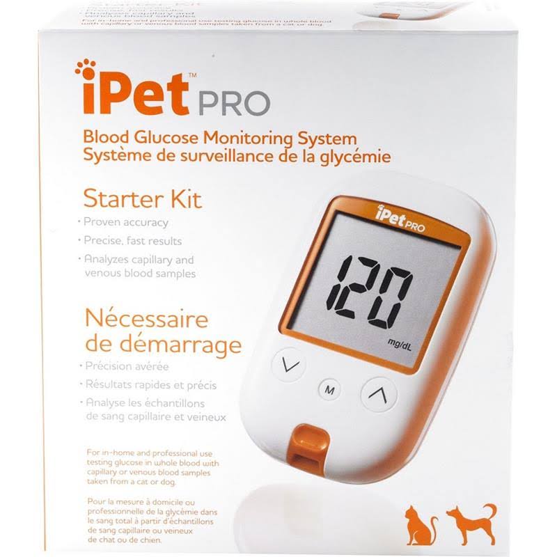 iPet Pro Blood Glucose Monitoring System Starter Kit for Dogs & Cats