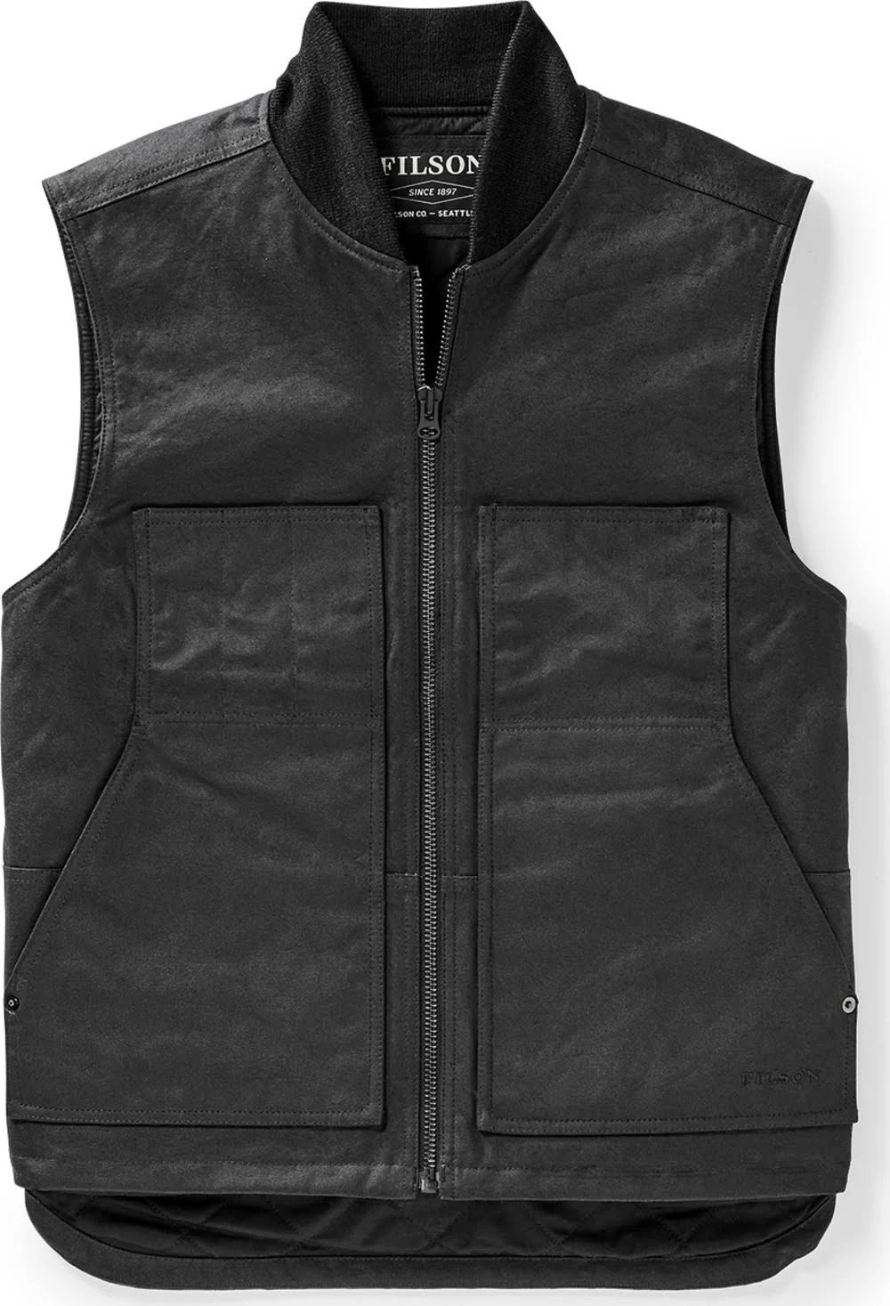 Filson Men&s Wax Work Vest - Faded Black - Medium
