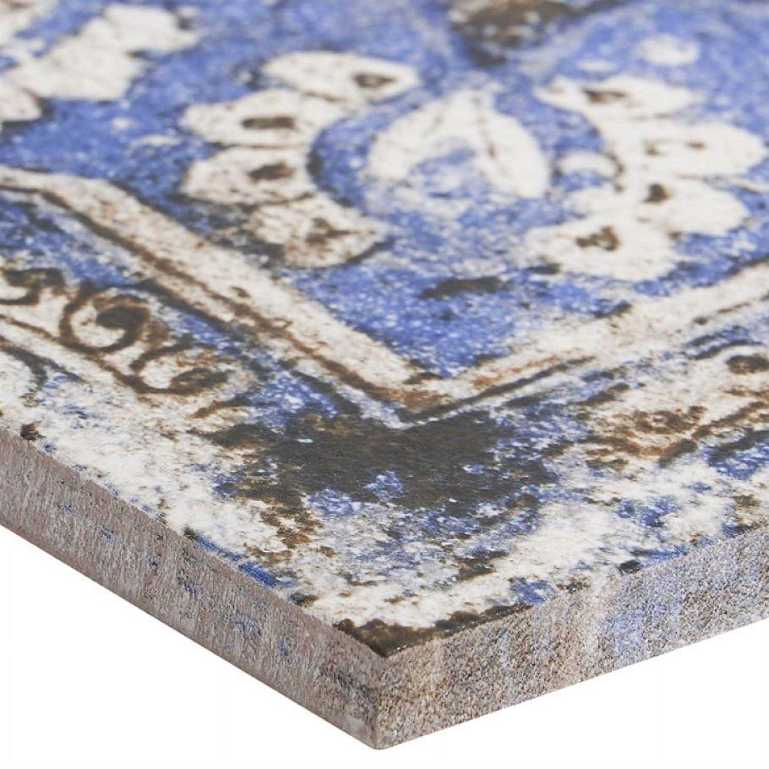 Bond Tile Antique Flora Encaustic Look 8 in. x 8 in. Matte Porcelain Floor and Wall Tile - Shop Hardware Tools Online Store