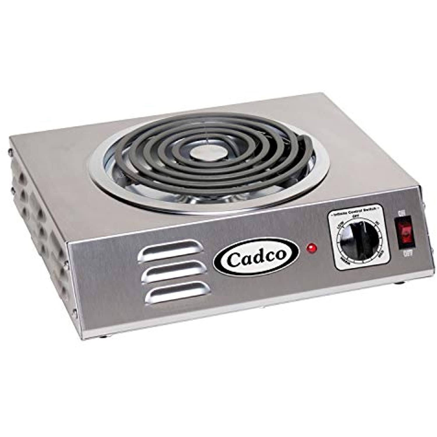 Cadco CSR-3T 1-Burner Stainless Hot Plate, 120 V, 14x22