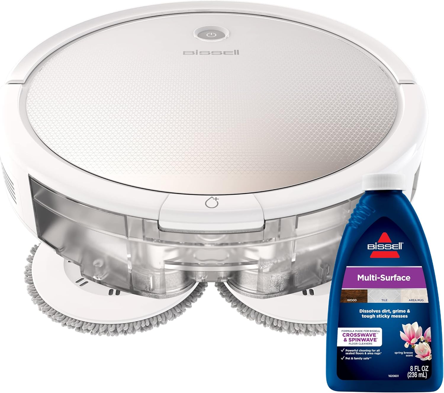 Bissell SpinWave Hard Floor Expert Pet Robot, 2-in-1 Wet Mop and Dry Robot Vacuum, WiFi Connected with Structured Navigation, 3115