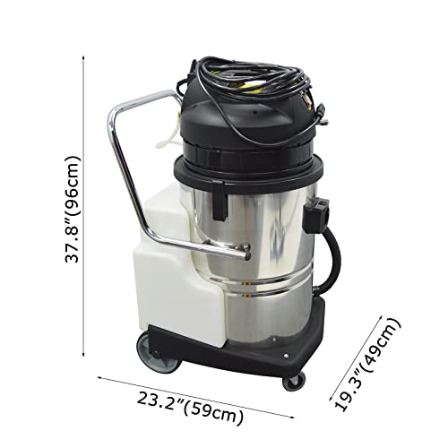 40L/10.6Gal Carpet Cleaner Machine, Carpet Extractor 3 in 1 Stainless Steel Household/Commercial Rug Cleaner Machine 2110W Portable Deep Cleaning Machine for Carpets, Sofas, Curtains