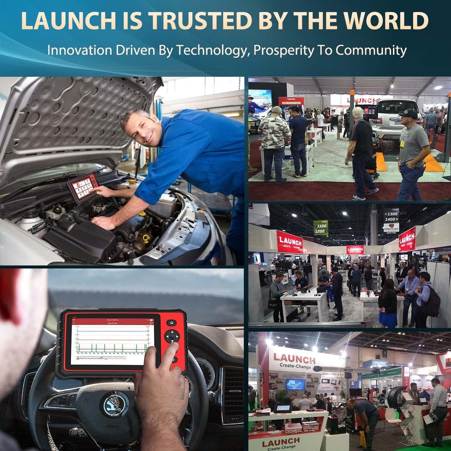 LAUNCH Scan Tool CRP909C OBD2 Scanner, All System Car Diagnostic Scanner, OE-Level OBD2 Code Reader with 26 Reset, IMMO/Auto Bleed/SRS/TPMS/Injector Coding Scanner, Upgraded of CRP123/129, Free Update