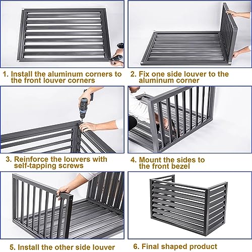 Aluminum Air Conditioner and Heat Pump Cover , Mini Split Air Conditioner Cover for Outside Units , Shelf Plant Stand , mini split ac cover for outside unit ,Noise Reduction , suitable for outdoor