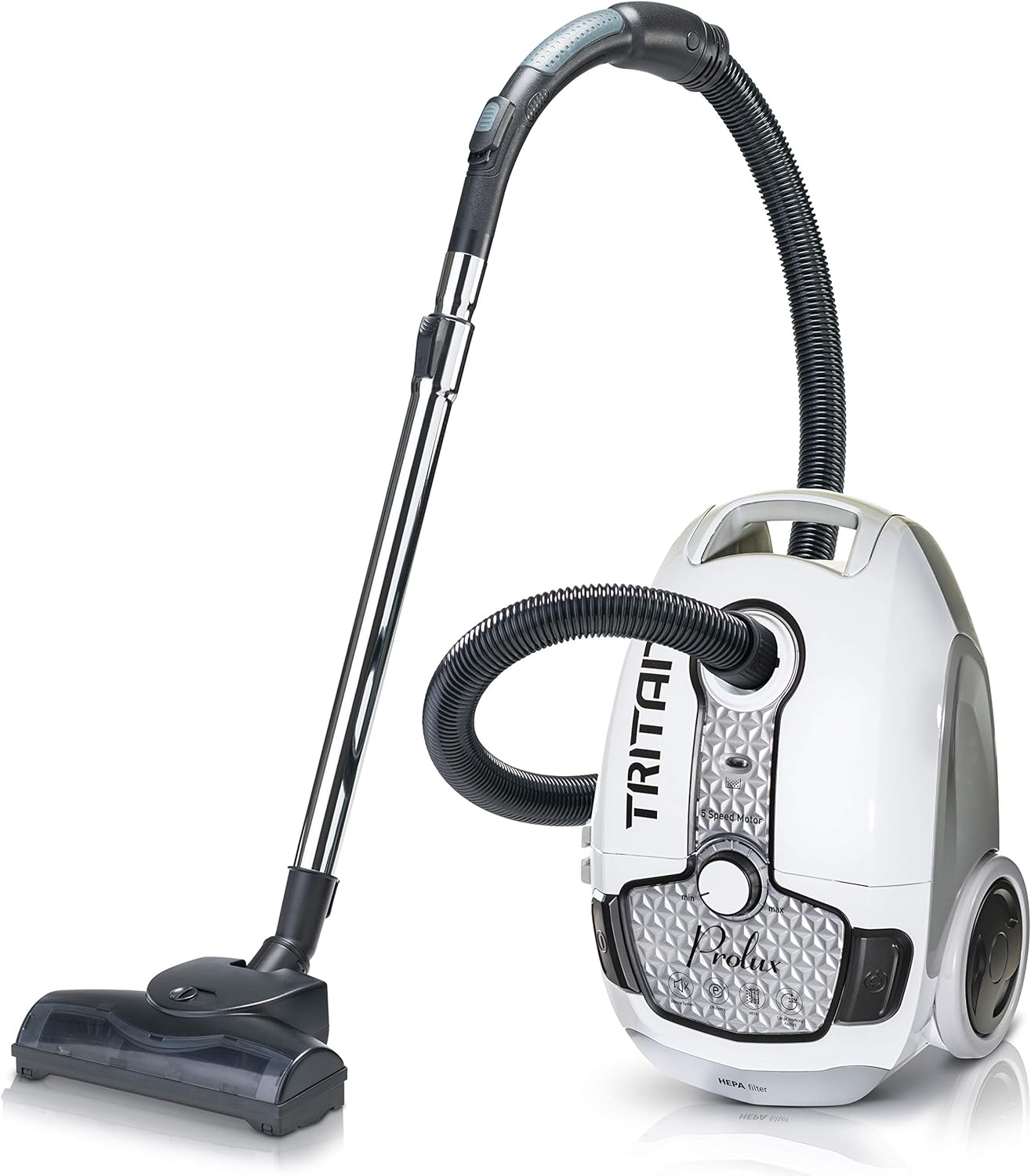 Prolux Tritan Canister Vacuum Cleaner with Sealed HEPA Filter and Powerful 12 Amp Motor