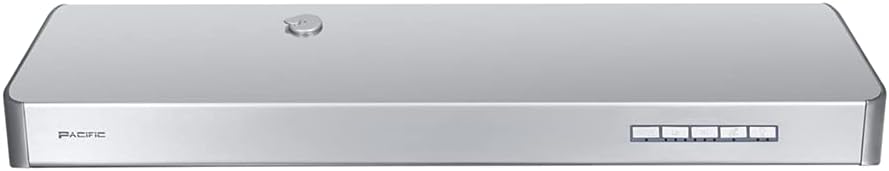 Pacific Kitchen Vent Hood AC30BS – 30 Inch Under Cabinet Range Hood – Filterless Modern Stainless Steel Hood Vent with 900 CFM Suction, Dual Fans, LED Touch Controls and Auto-Clean Function
