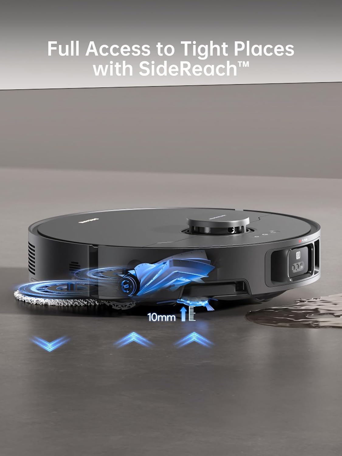 dreame X40 Ultra Robotic Vacuum with Removable & Liftable Mop, 12,000Pa Suction, SideBrush Extensive Cleaning, 158°F Mop&Washboard Self Cleaning, Auto-Empty, Auto Refill, liftable Brushes