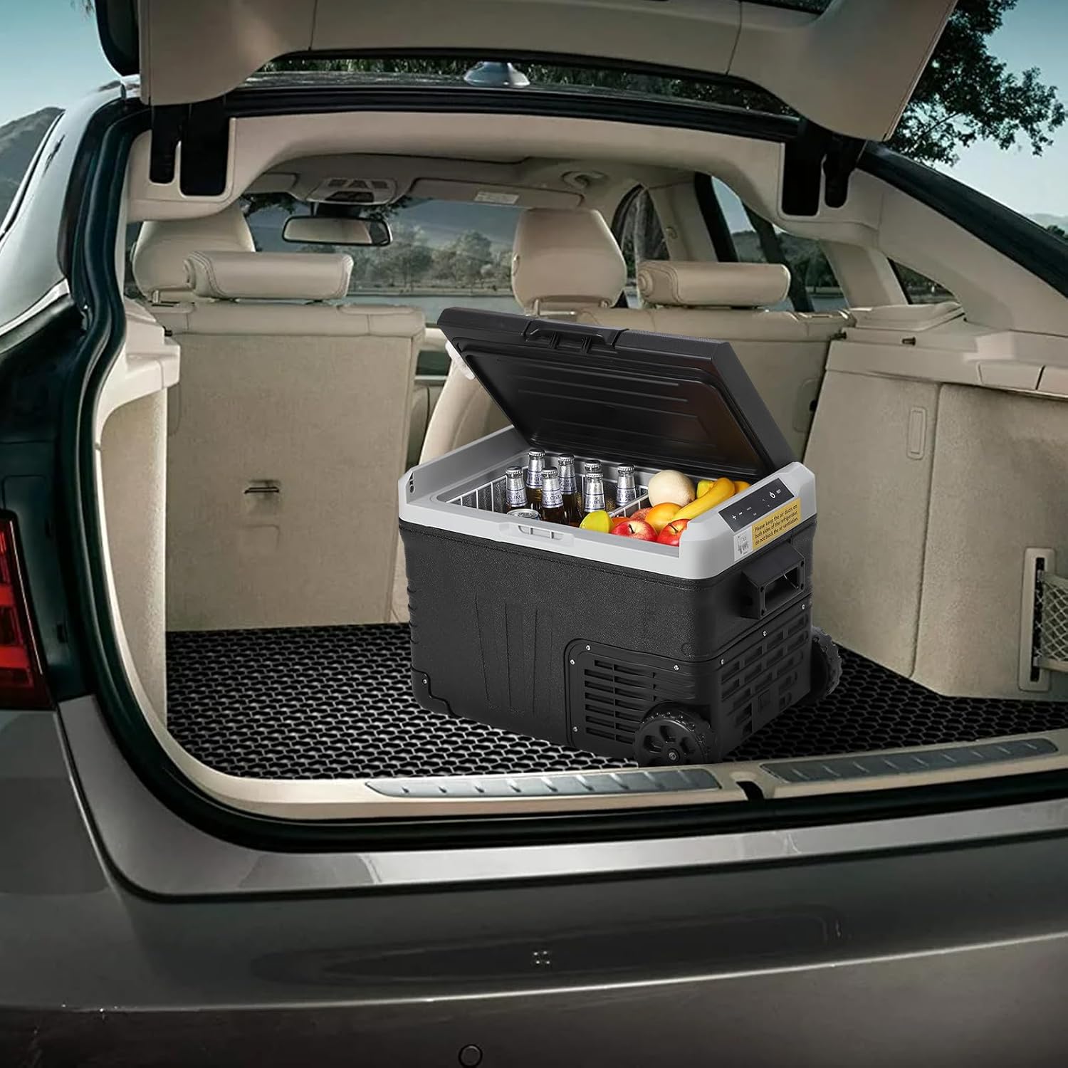 Towallmark Portable Refrigerator, Portable Freezer, 37 Quart(35L) Electric Cooler, -4℉-68℉Car Refrigerator, 12/24V DC Cable & 110/240V AC, Car Fridge for Camping, Truck, RV, Travel, Fishing