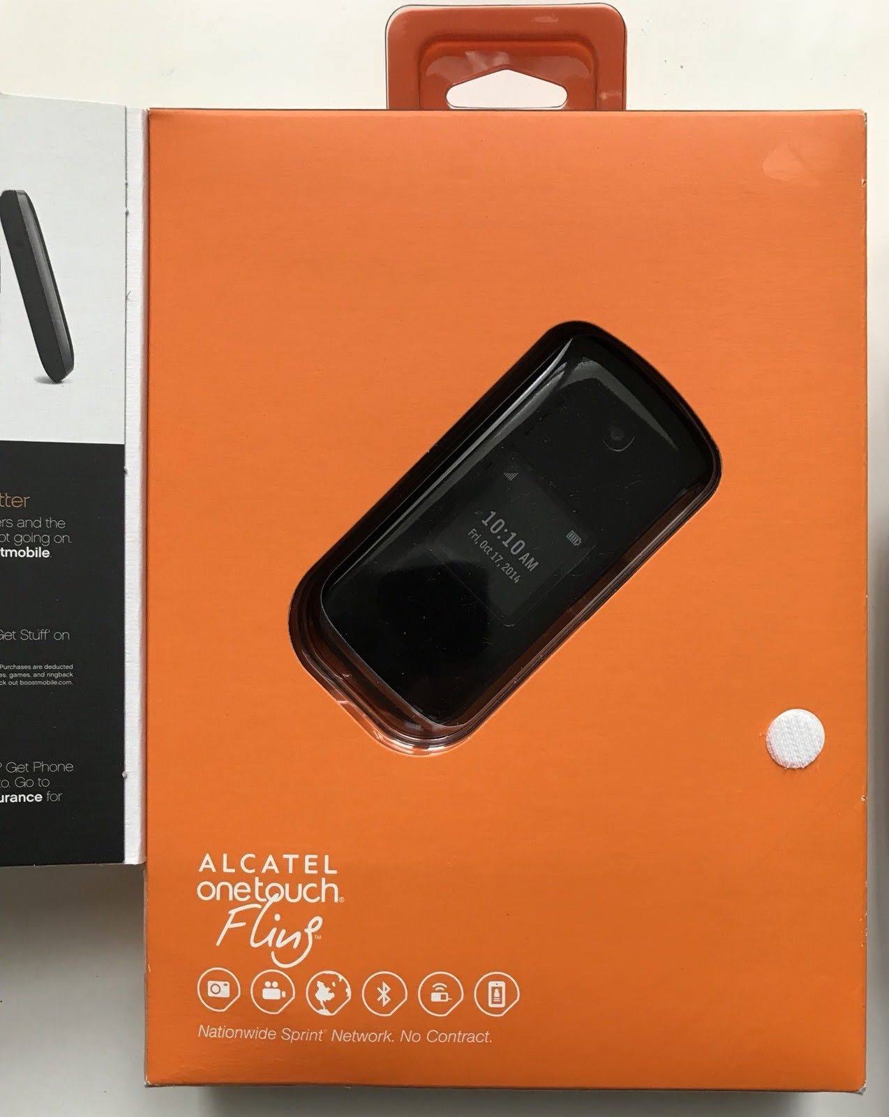 Alcatel OneTouch Fling, Flip Phone, Black, Boost Mobile