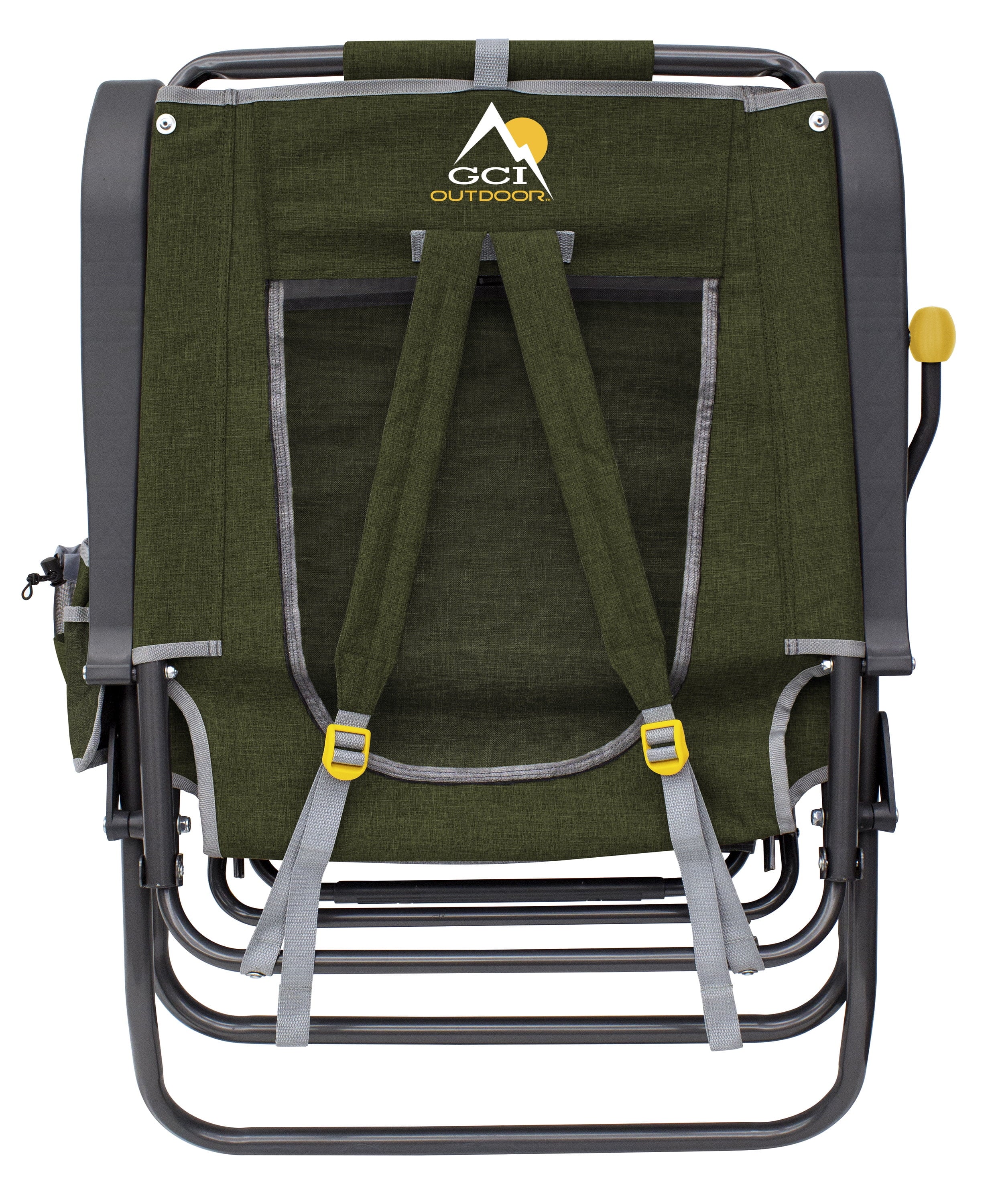 GCI Outdoor Legz Up Lounger Adjustable Folding Recliner Camping Chair, Heathered Loden