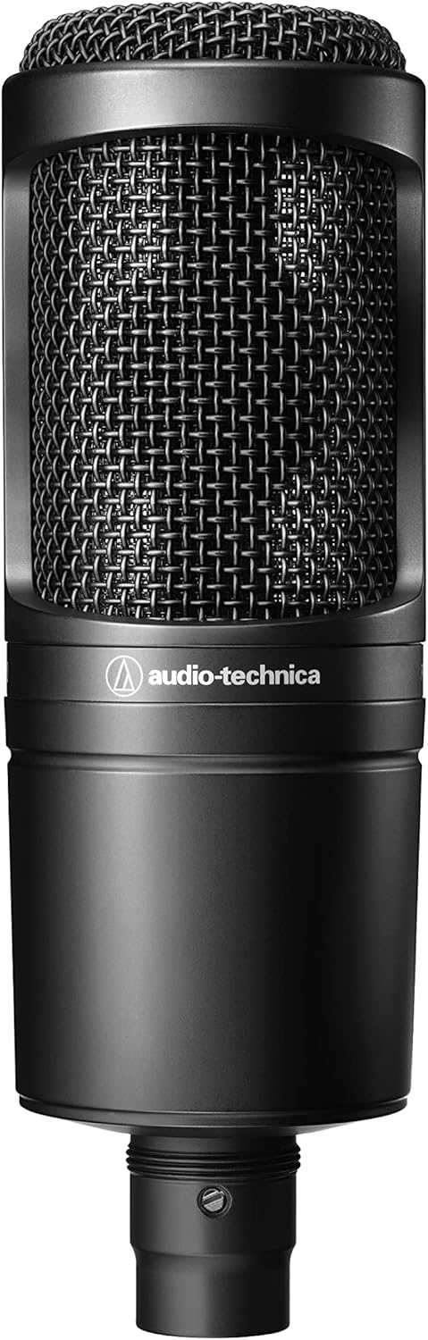 Audio-Technica AT2020USB+ Cardioid Condenser USB Microphone, With Built-In Headphone Jack & Volume Control, Perfect for Content Creators (Black)