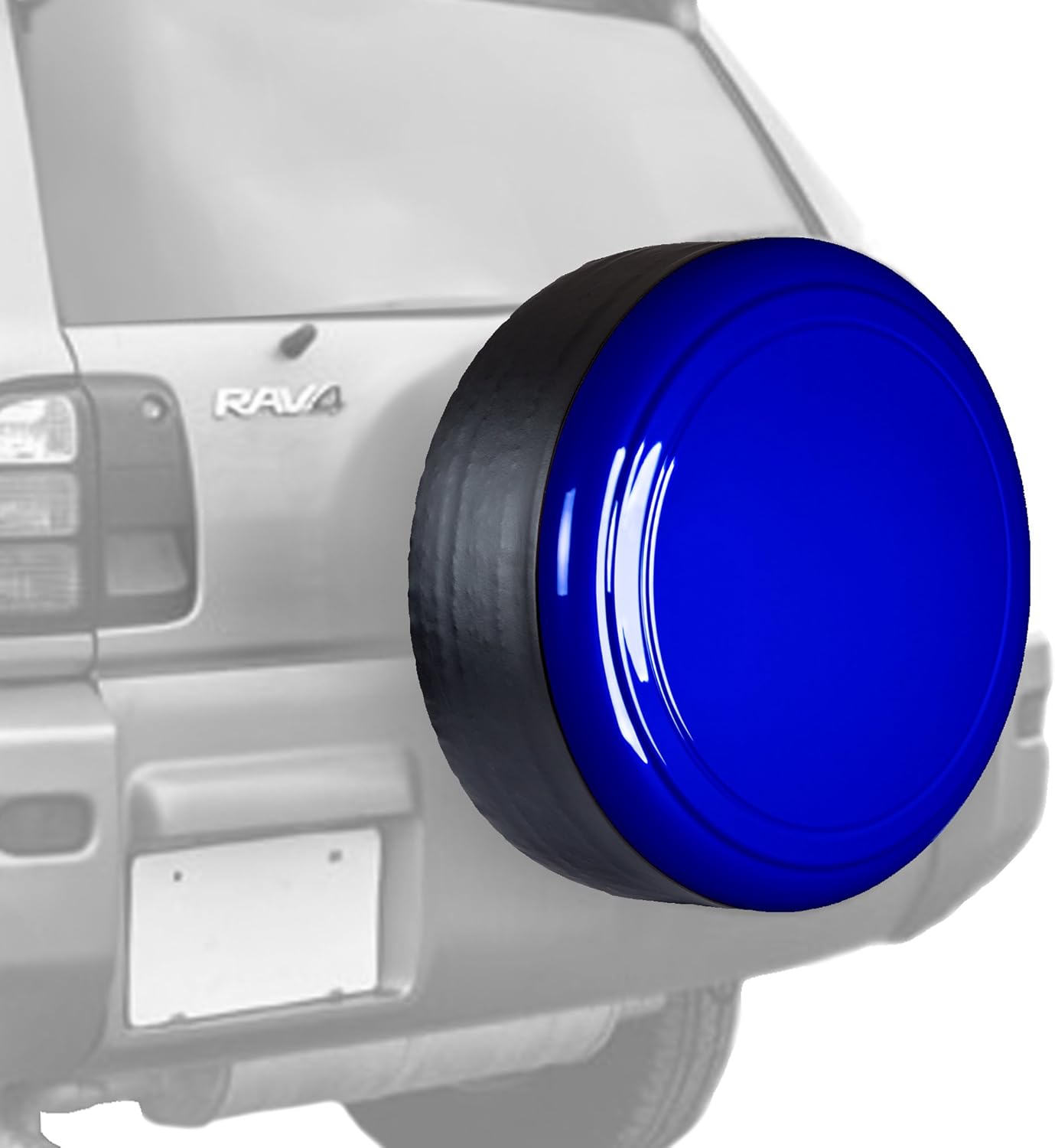Boomerang 28" Color Matched Rigid Tire Cover for Toyota RAV4 (95-00) - (Plastic Face & Vinyl Band) - Black