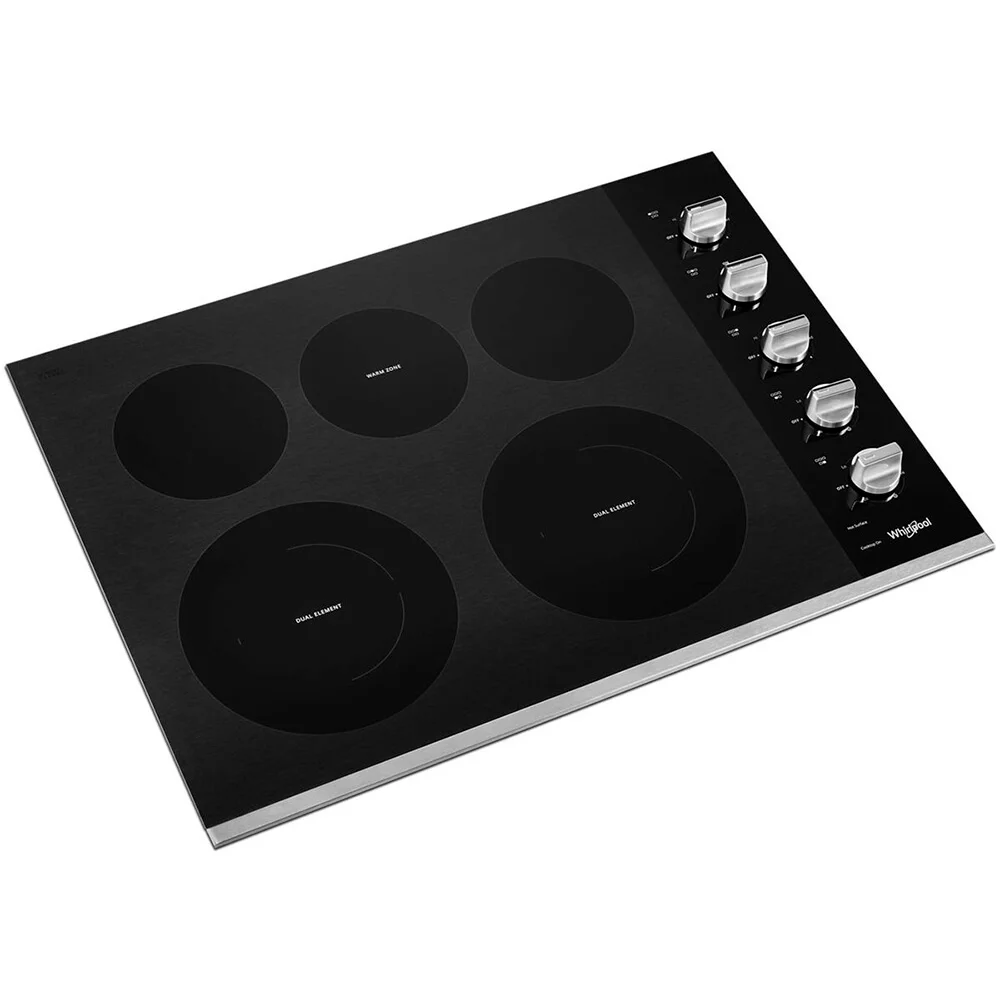 Whirlpool Brand WCE77US0HS 30 inch Stainless 5 Burner Electric Cooktop