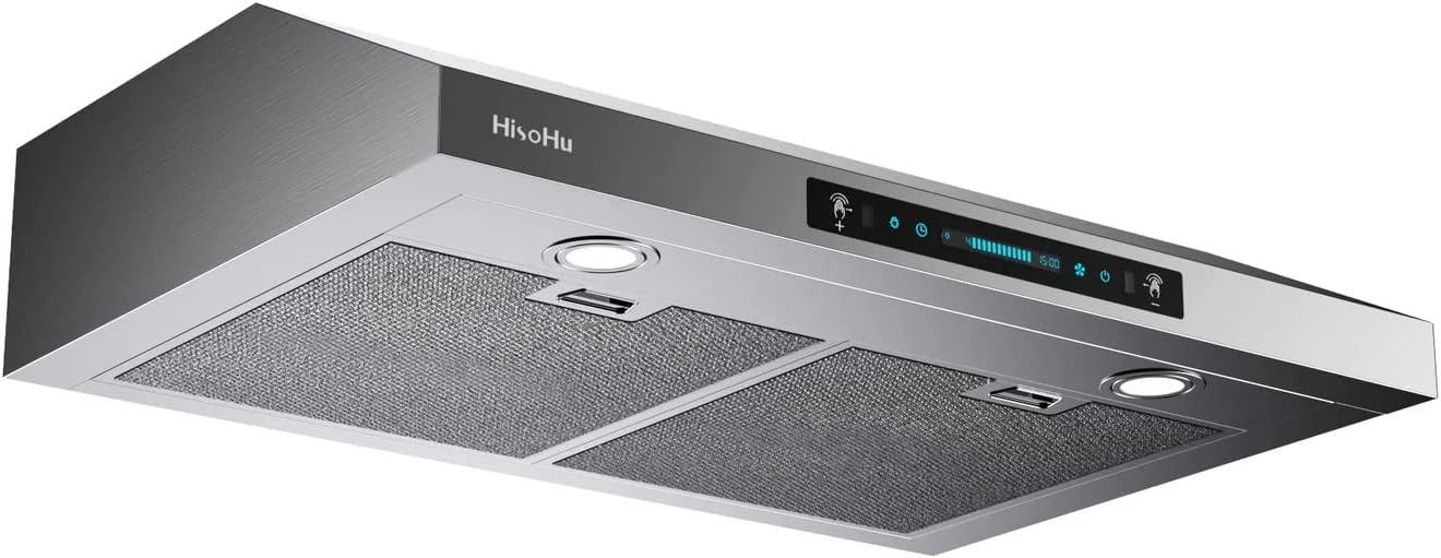 36 Inch Under Cabinet Range Hood with 900-CFM, 4 Speed Gesture Sensing&Touch Control Panel, Stainless Steel Kitchen Vent
