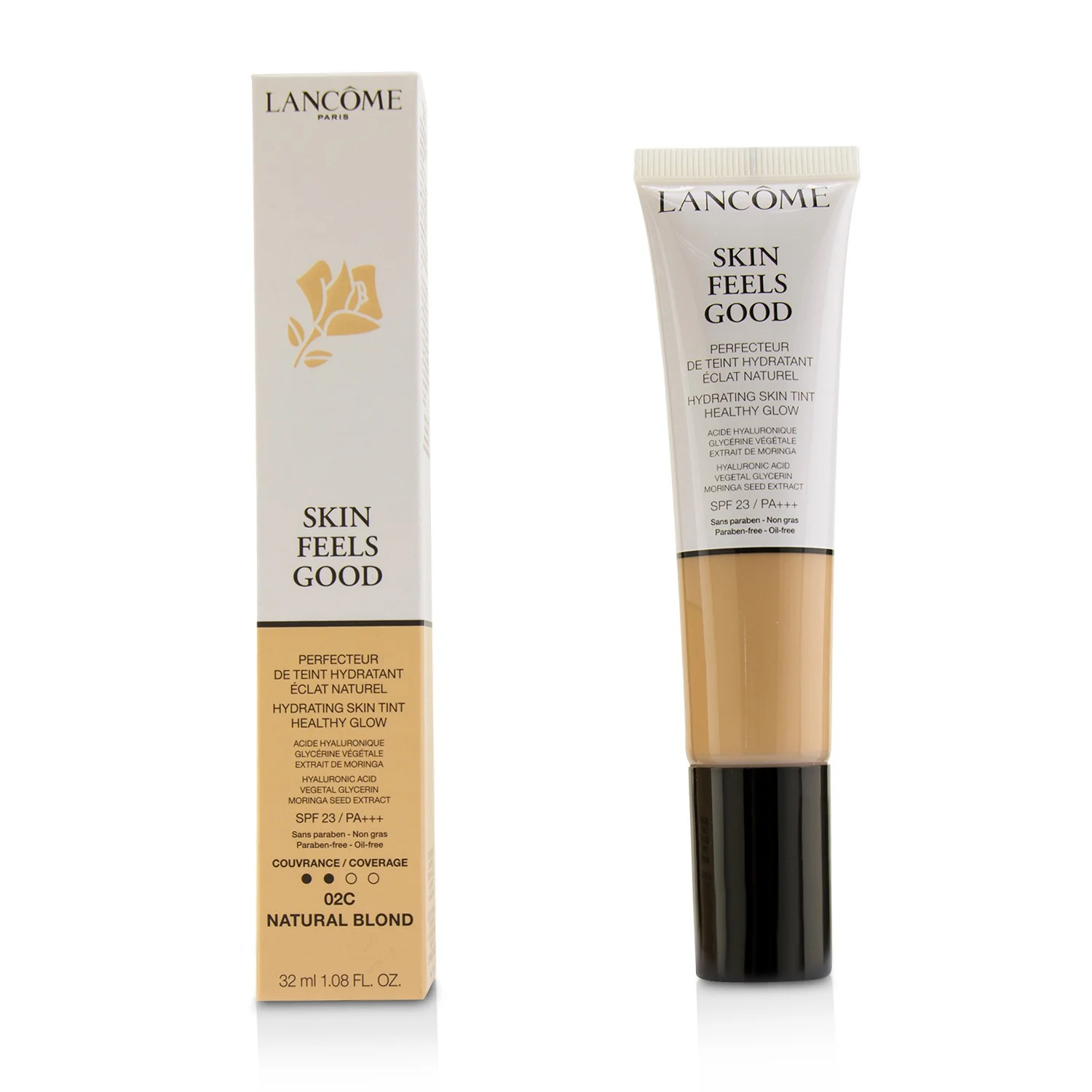 Lancome Skin Feels Good Hydrating Skin Tint Healthy Glow SPF 23 - # 035W Fresh Almond 32ml/1.08oz
