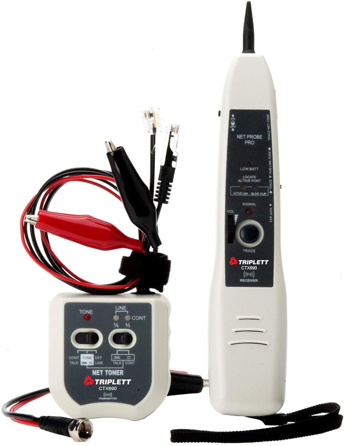 Triplett Fox & Hound Premium Tone and Probe Wire Tracing Kit Generates Multiple Tones with Adjustable Sensitivity for Electrical Wire, LAN Cable, Telephone, and More (3399)